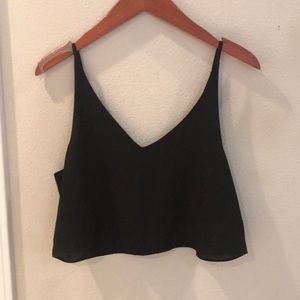 Topshop black crop cami